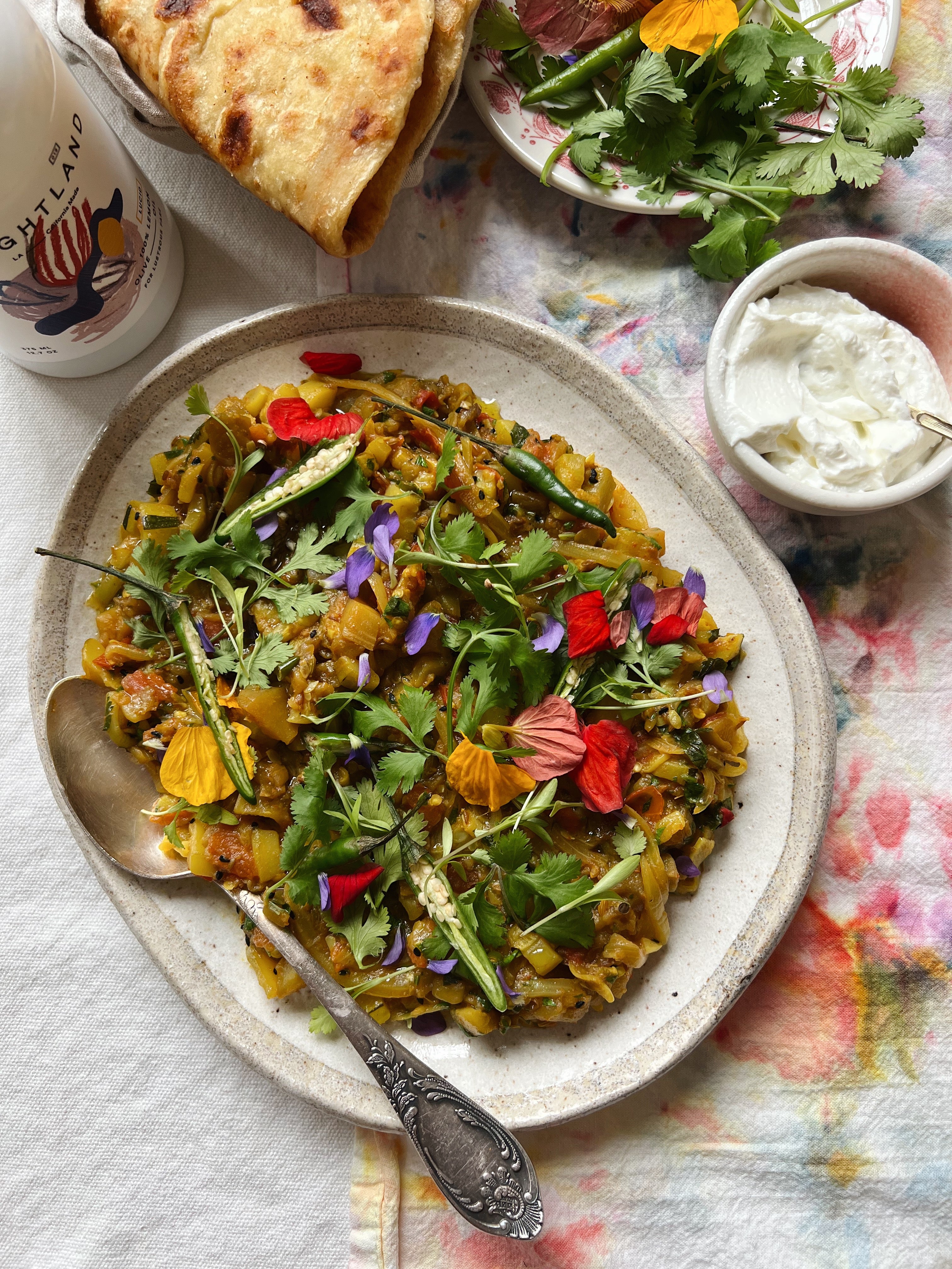 Eggplant and Zucchini Bharta