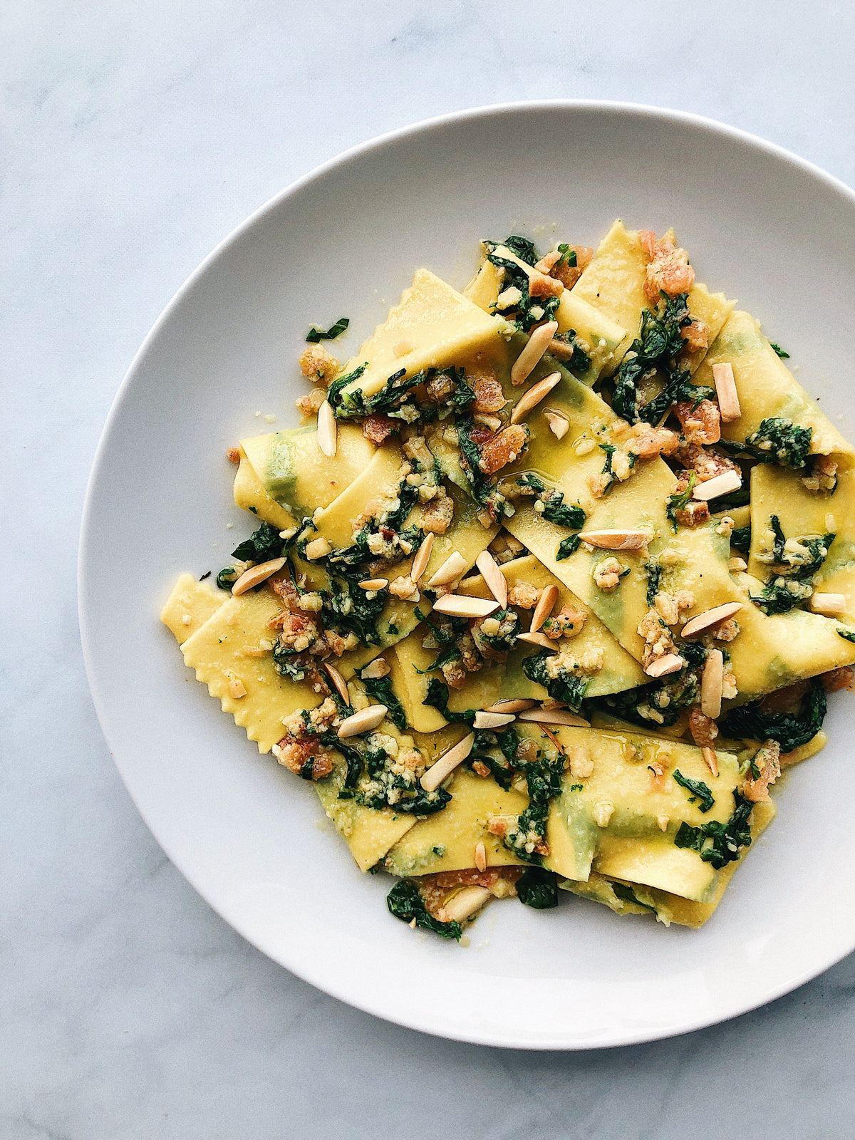 Fresh Egg Pasta with Pesto Trapenese Recipe | Brightland