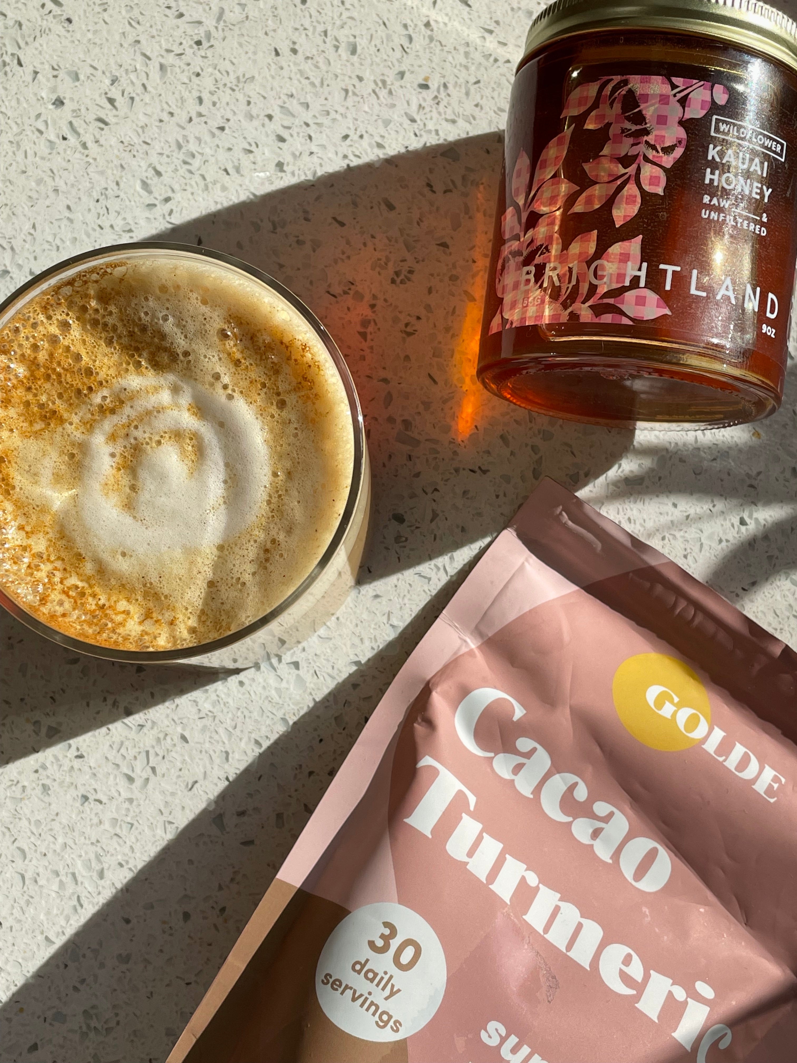 Cacao Turmeric Wildflower Latte