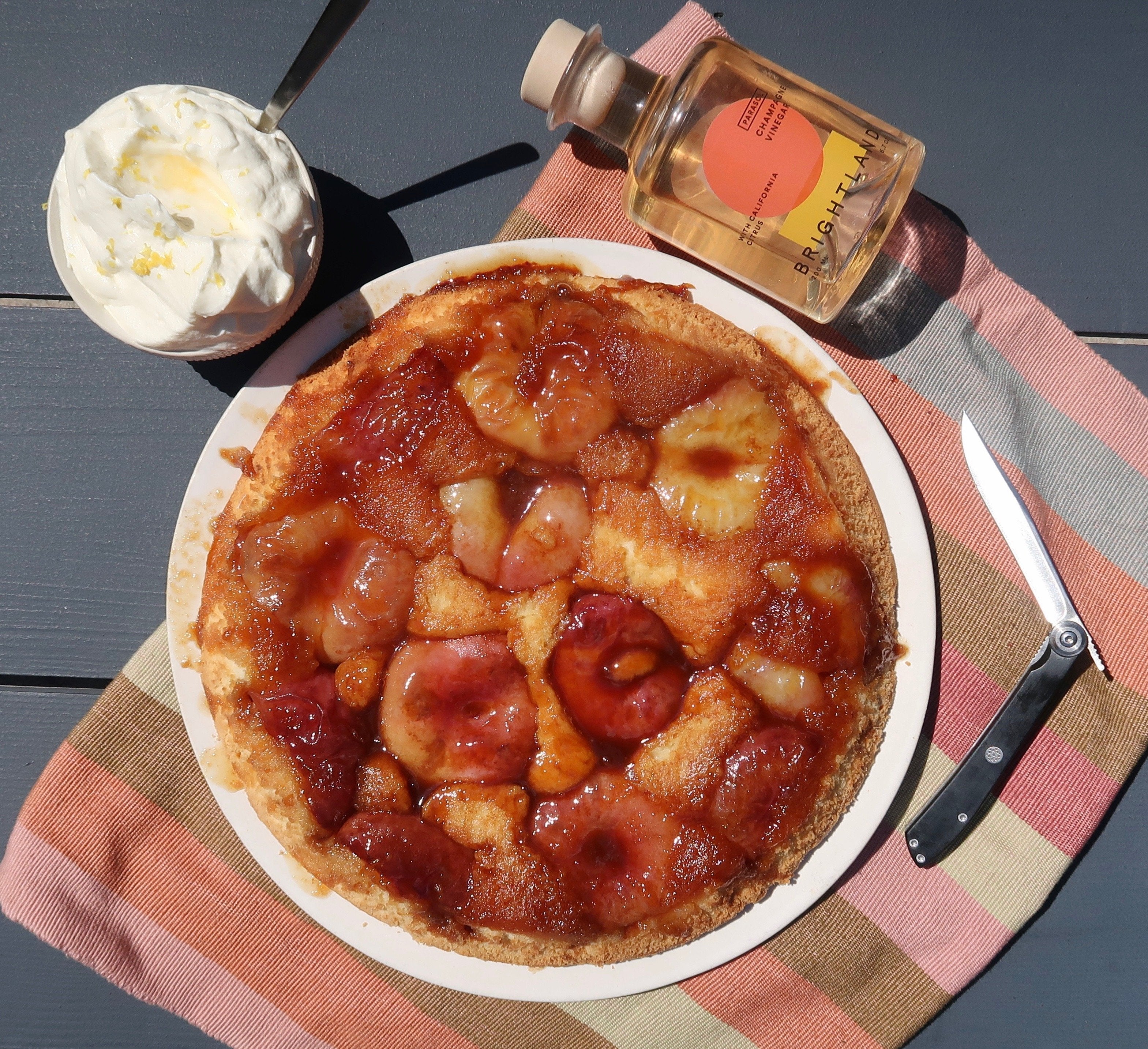 Doughnut Peach Upside Down Cake with PARASOL Caramel