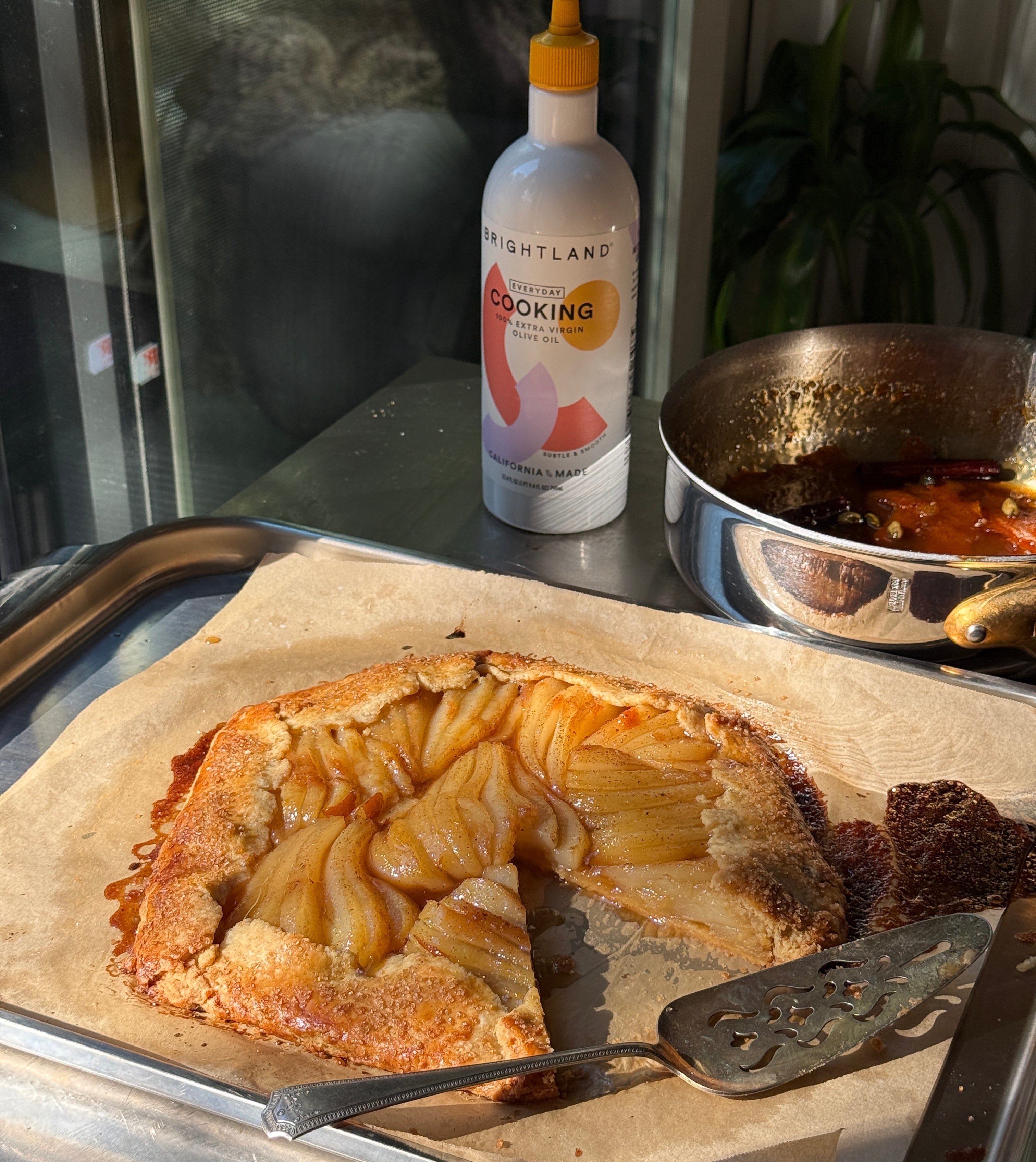 Spiced Pear Galette with Olive Oil Crust