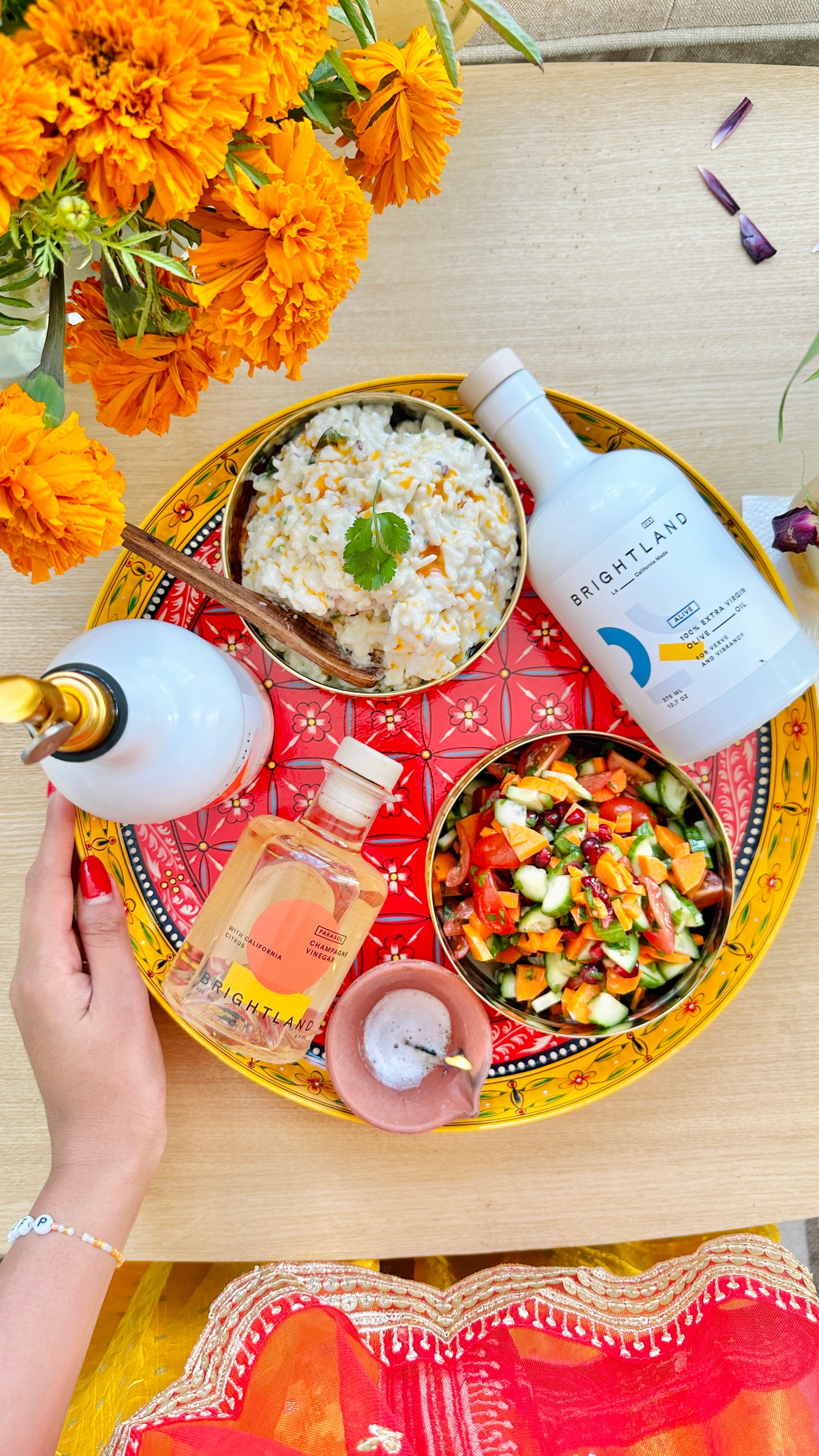 Coconut Yogurt Rice with Tempered Spices & Chili Oil