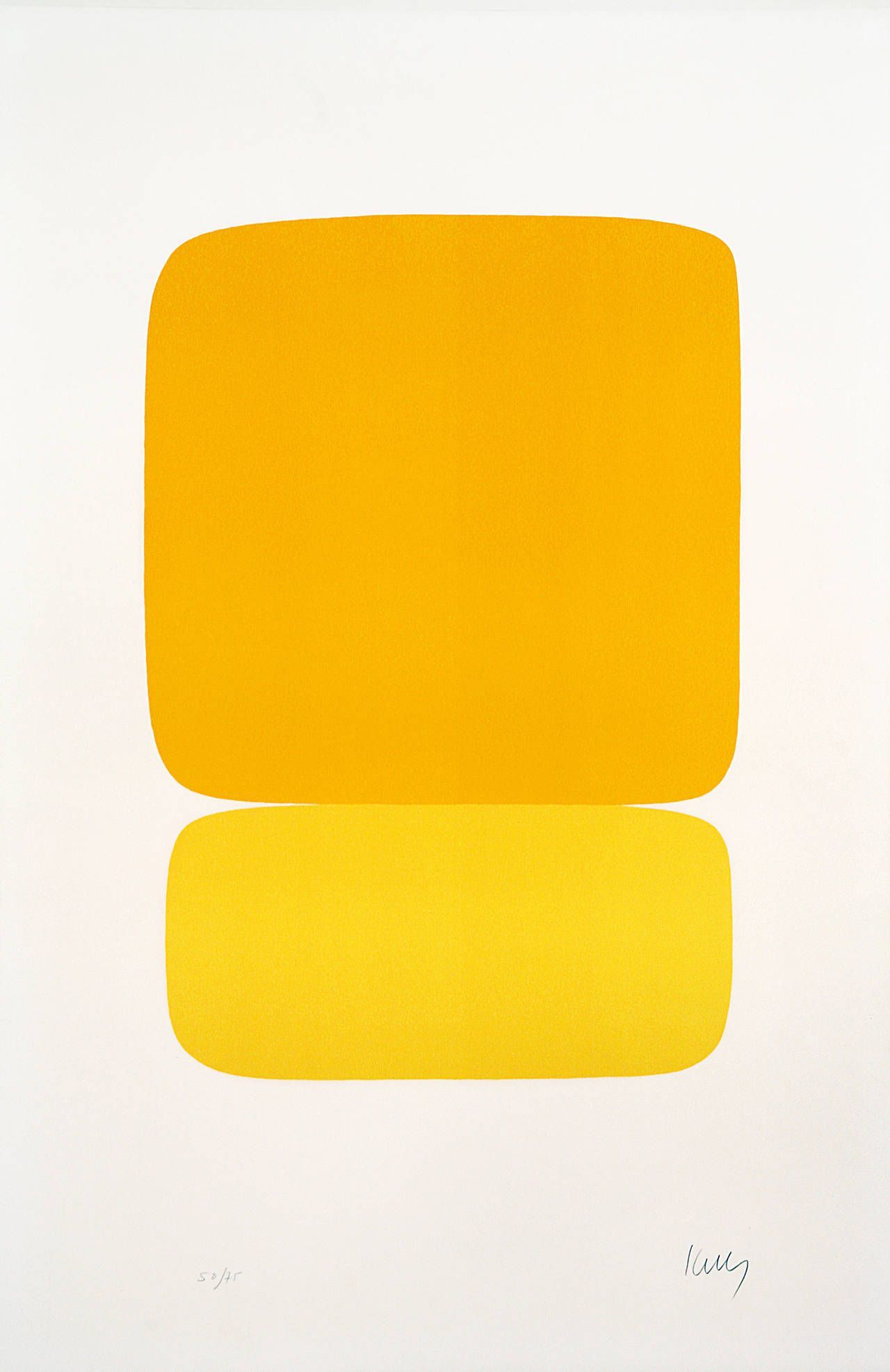 On the wall: Ellsworth Kelly