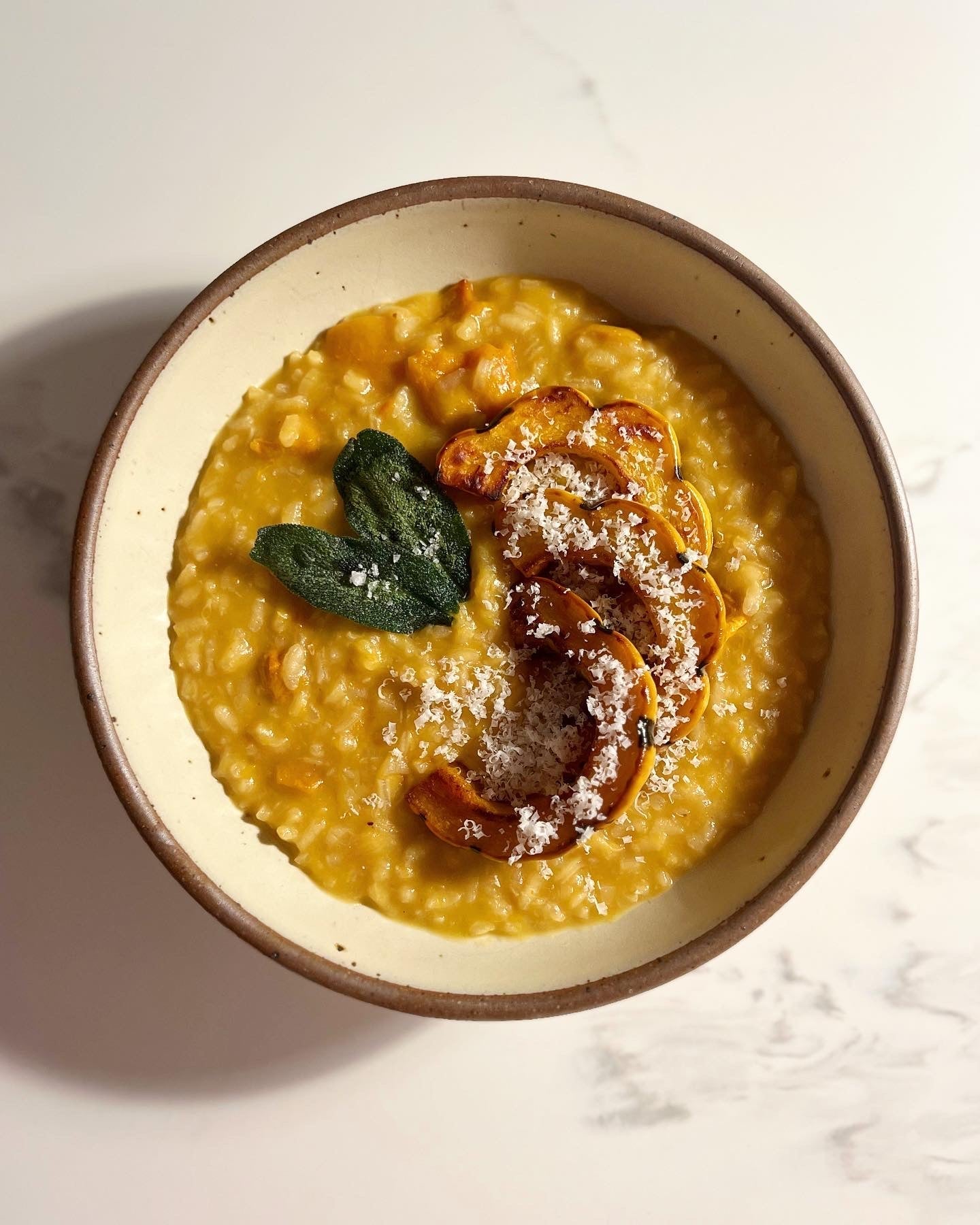 Squash Risotto with Crispy Sage & Parm