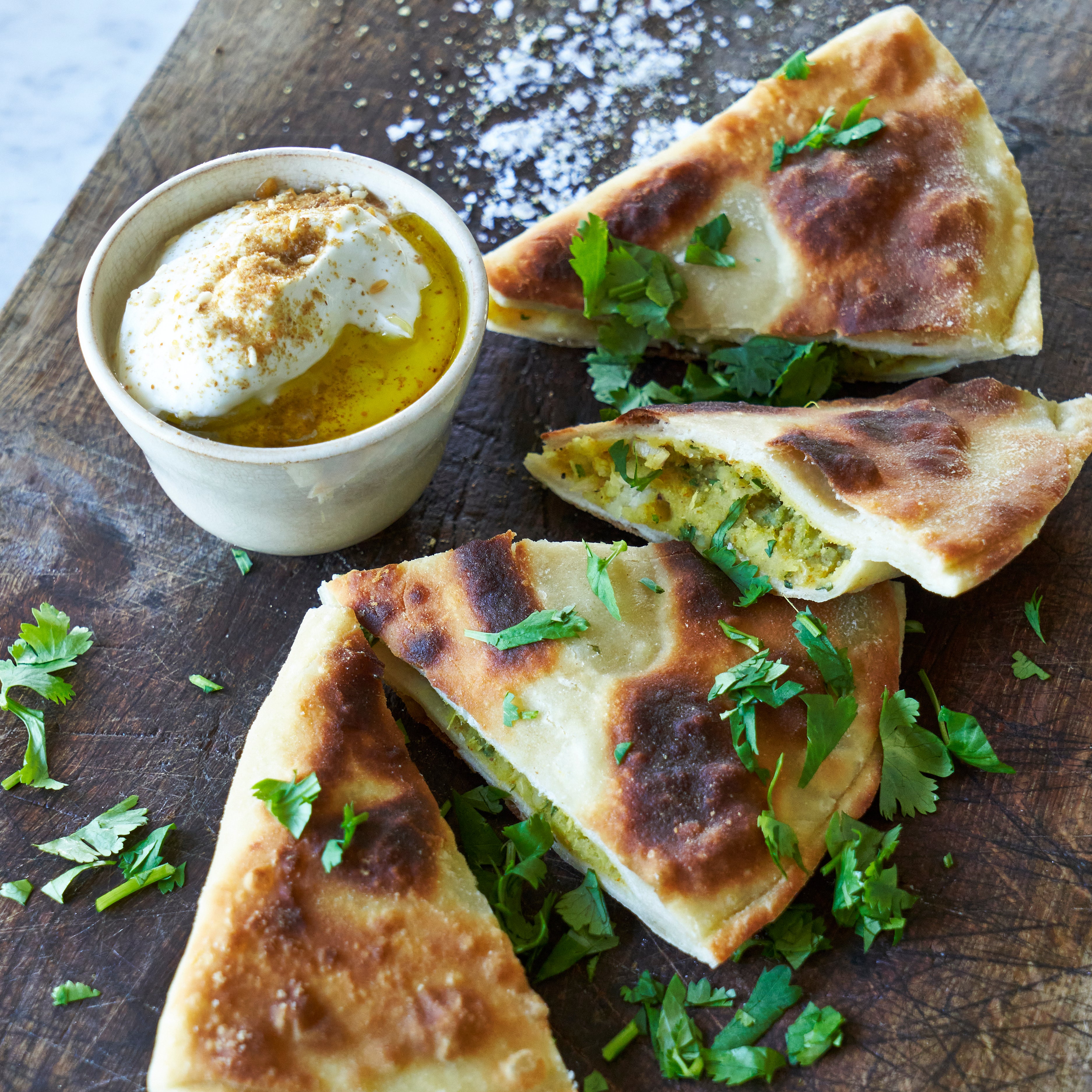 Sweet Potato Stuffed Flatbread