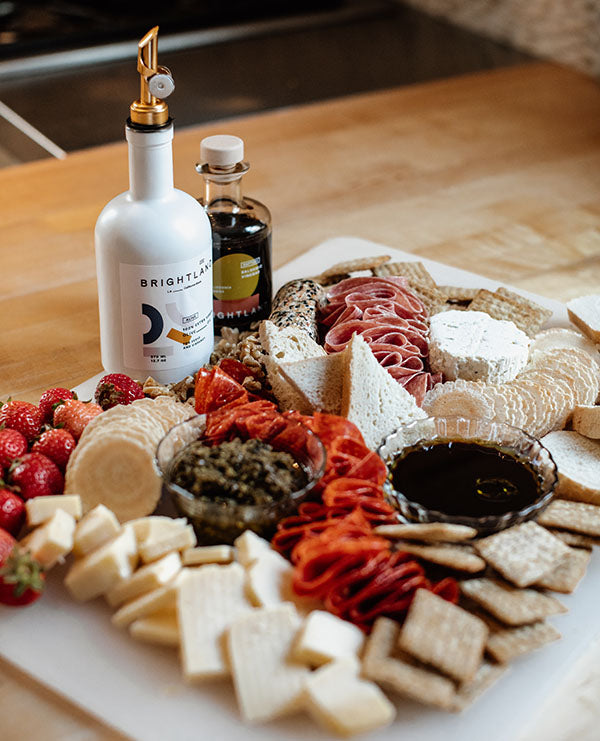 brightland oil vinegar charcuterie board