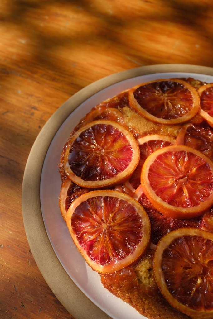Blood Orange and Olive Oil Upside Down Cake