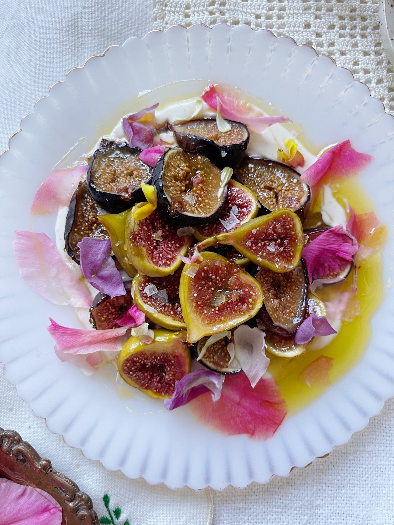 Honey Roasted Figs with Crème Fraîche
