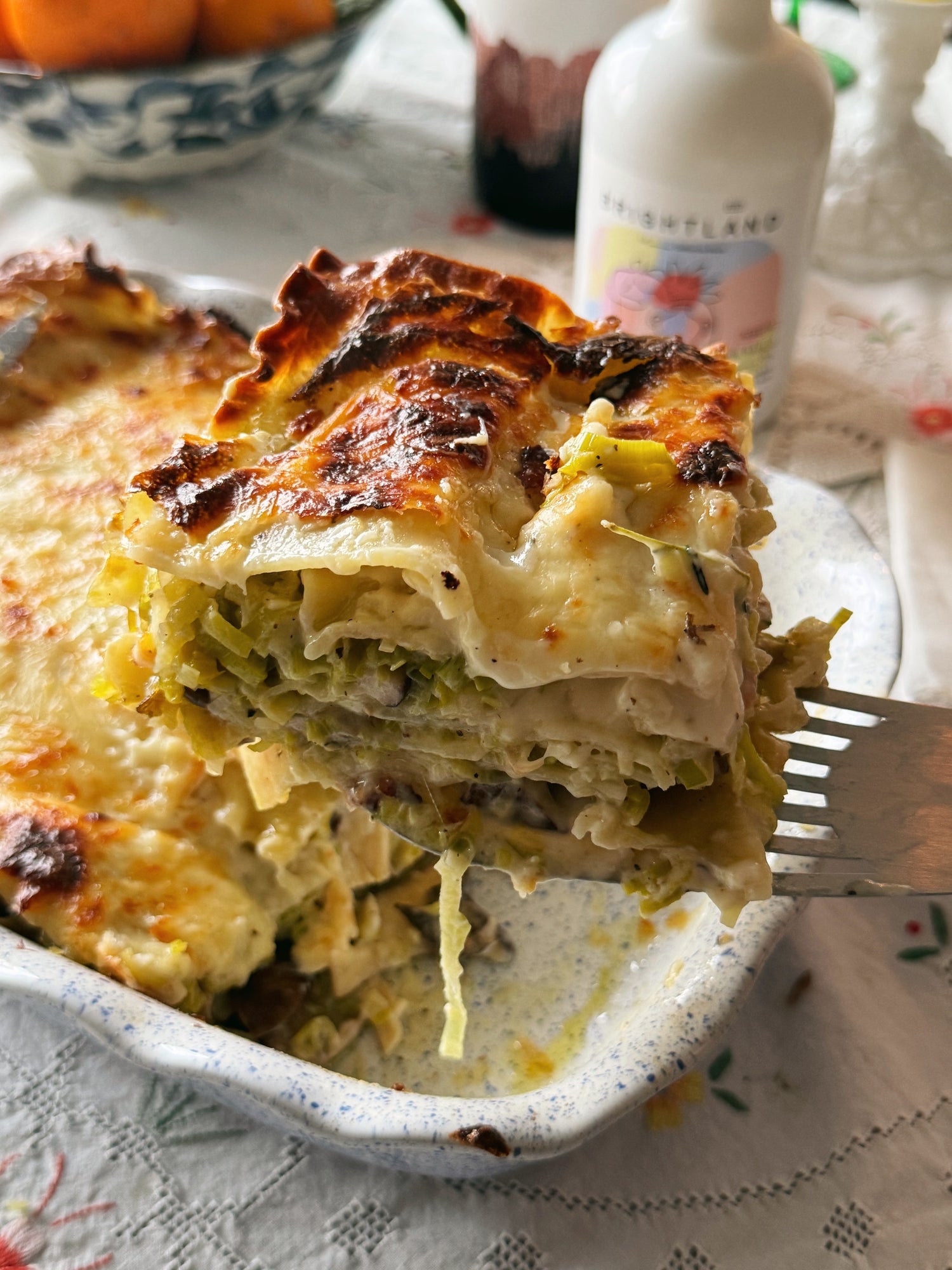 Mushroom, Leek, & Fontina Lasagna