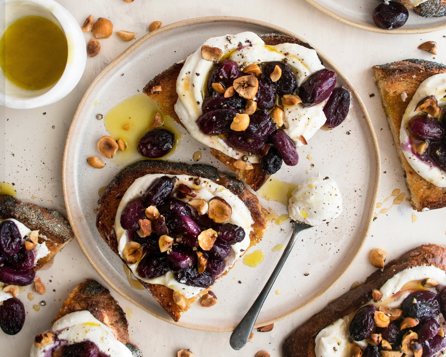 A Chef and Food Blogger's Perfect Roasted Grape and Ricotta Toast