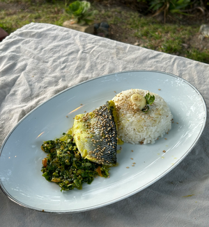 Lemongrass Branzino + Coconut Rice