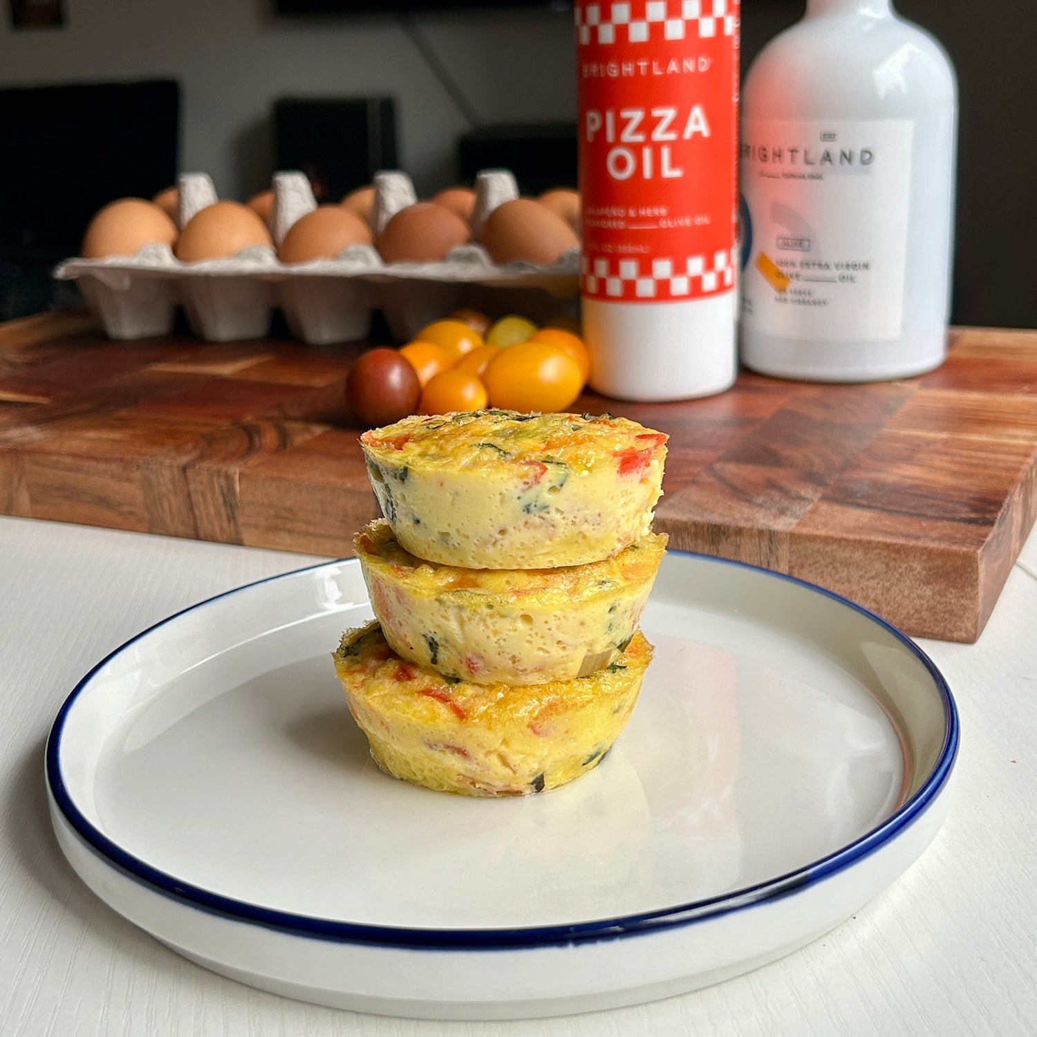 Breakfast Egg Bites with Pizza Oil