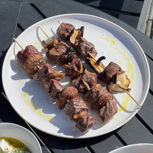 Mushroom & Steak Kabobs