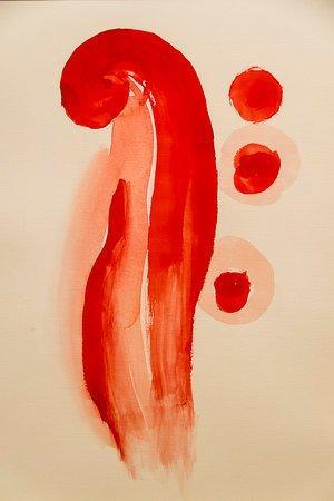 On the wall: Georgia O'Keeffe