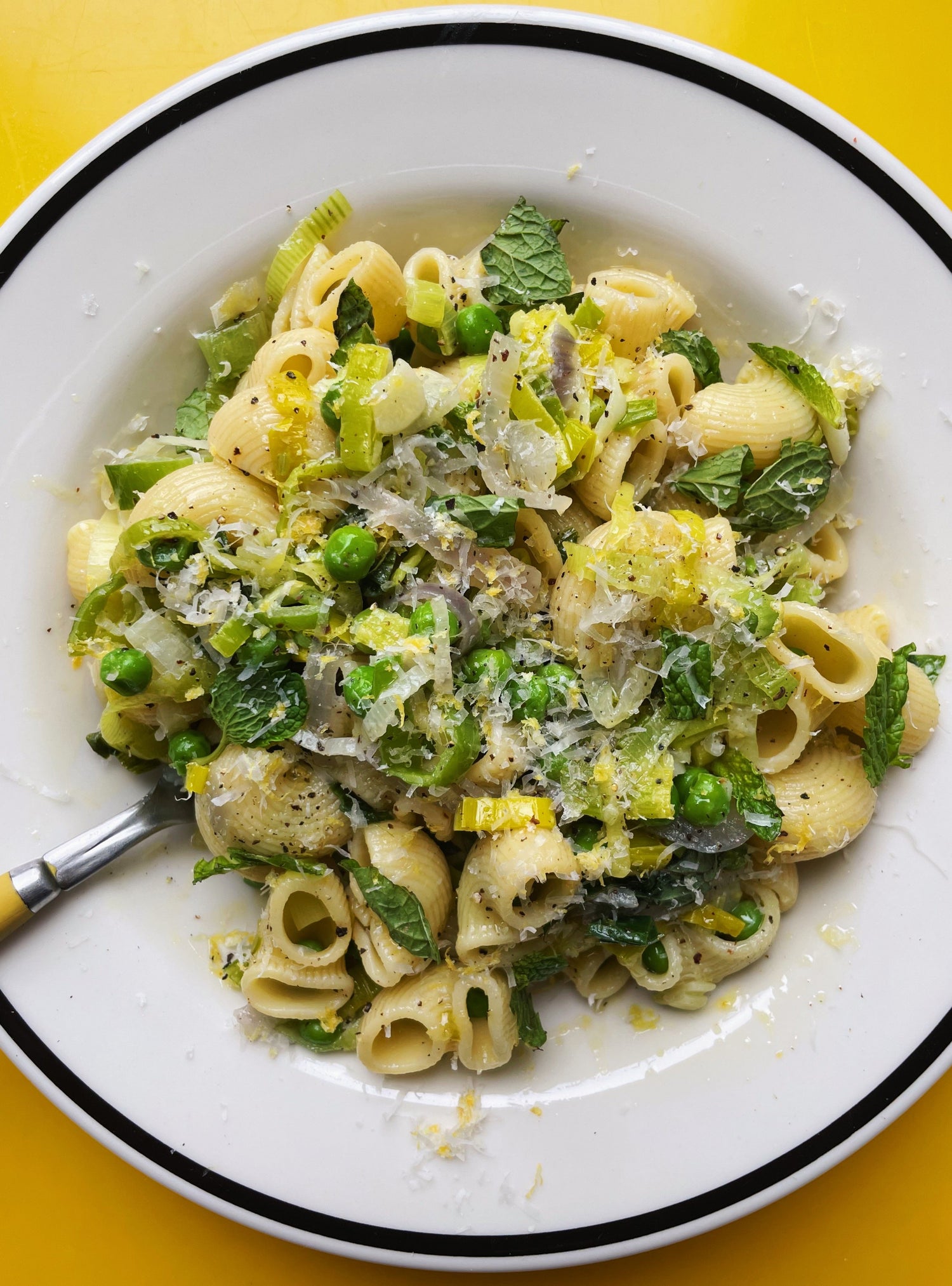 Spring Pasta with Peas, Alliums, and Mint