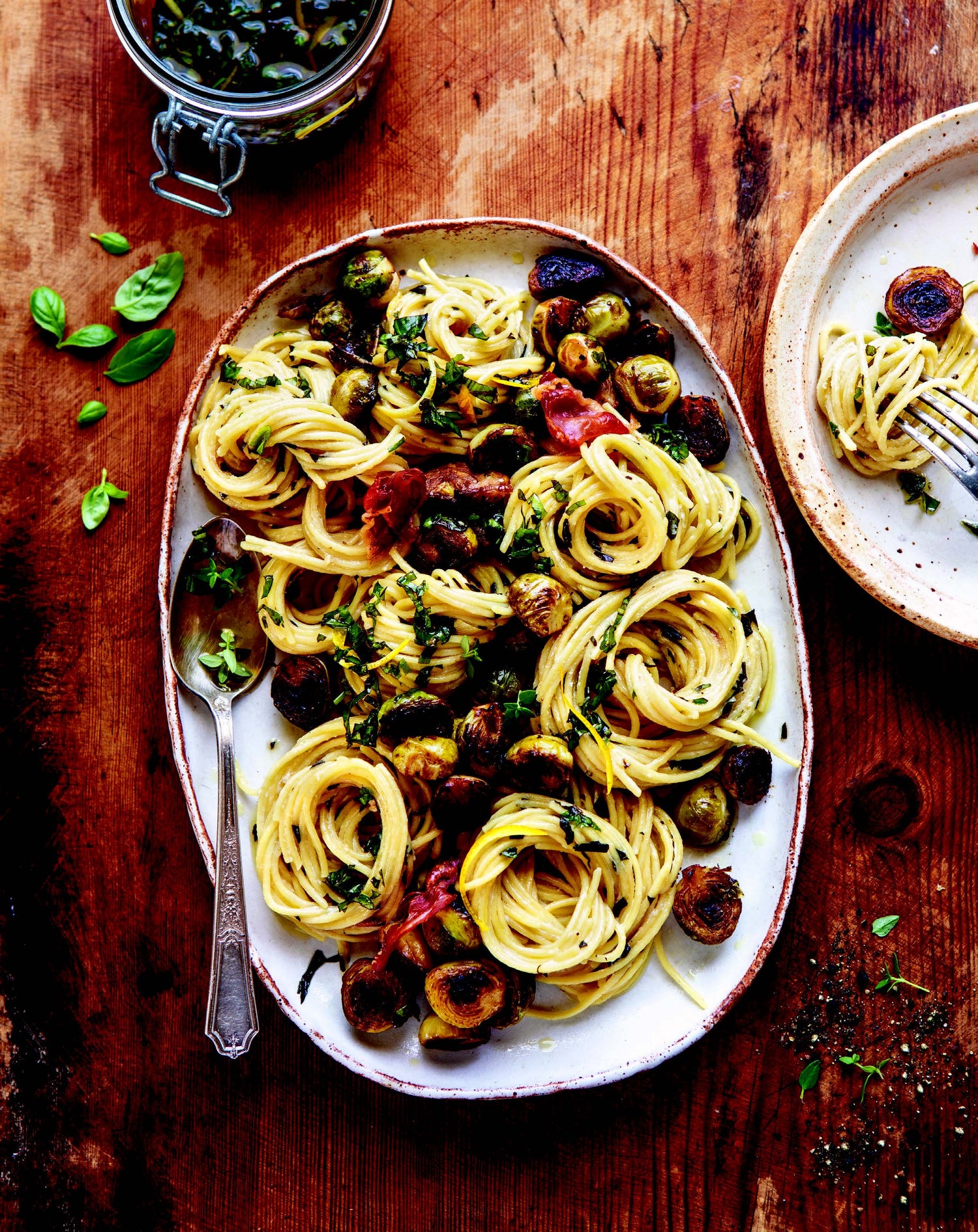 BrightRX: Lemon Basil Pasta with Balsamic Brussels Sprouts