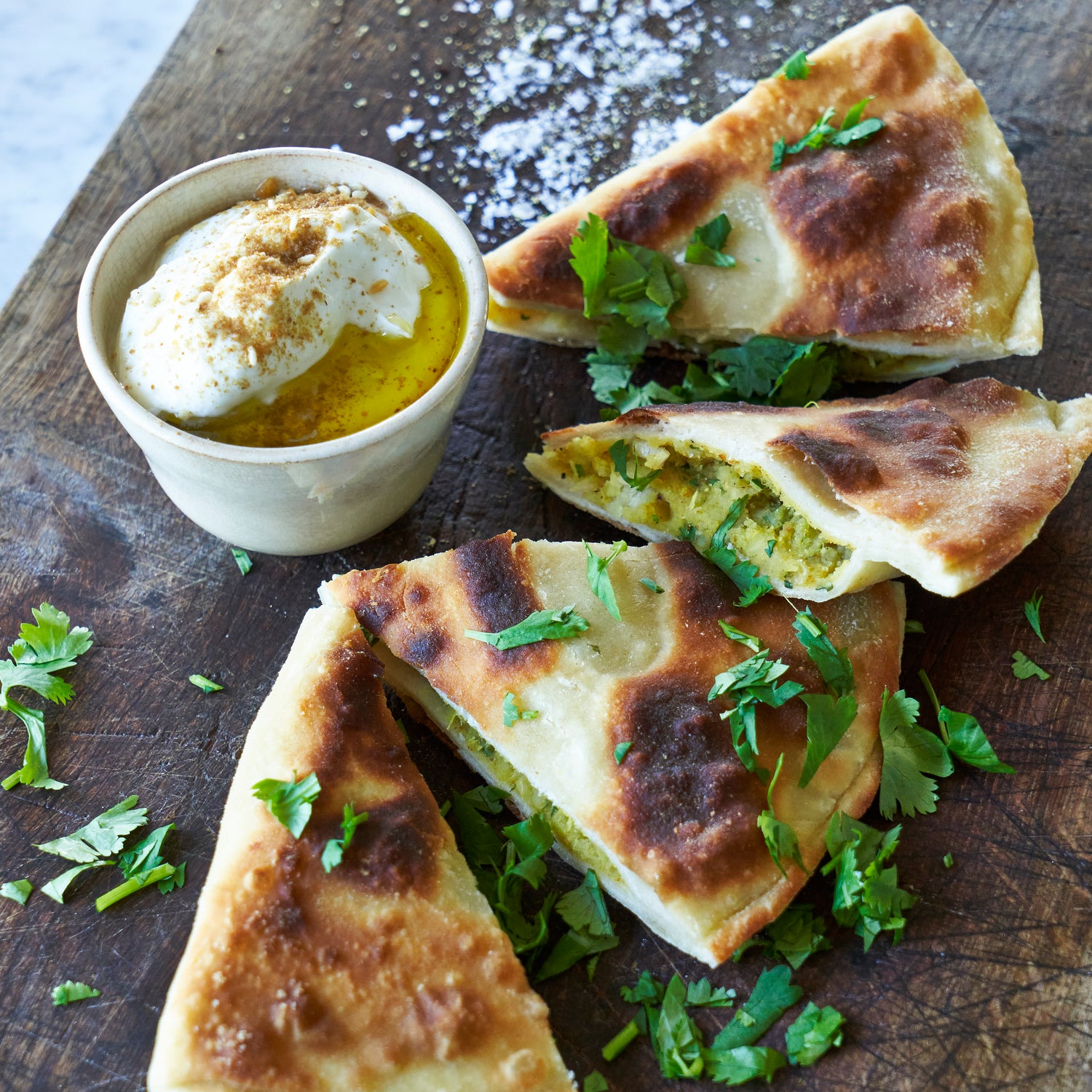 Sweet Potato Stuffed Flatbread