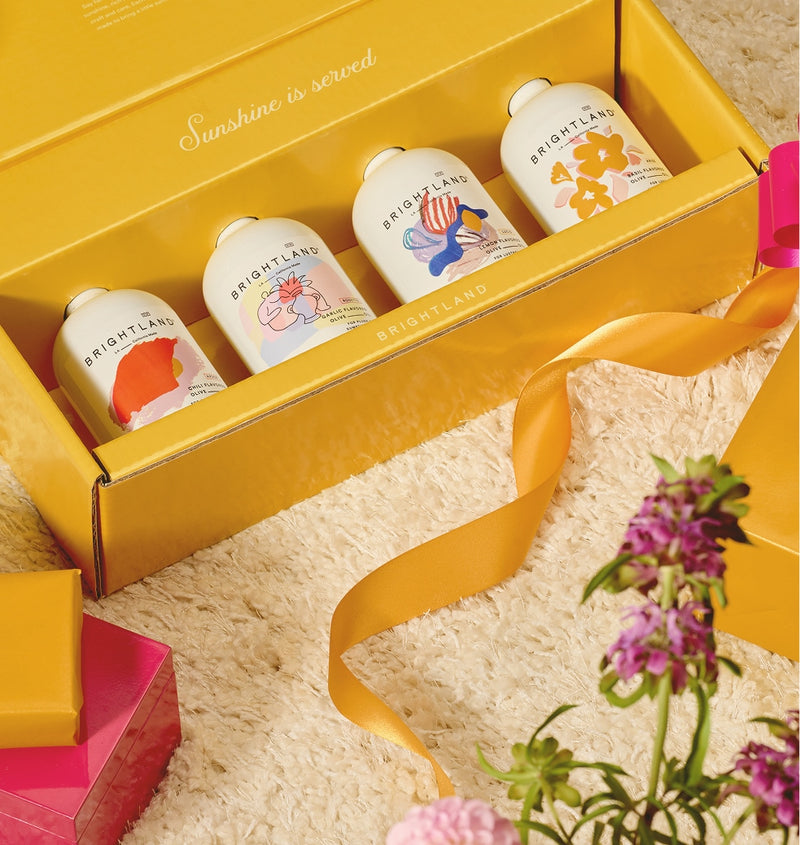 Brightlight gift box with mini olive oil