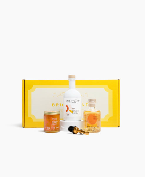 The Pantry Trio Olive Oil, Vinegar, and Honey Set | Brightland