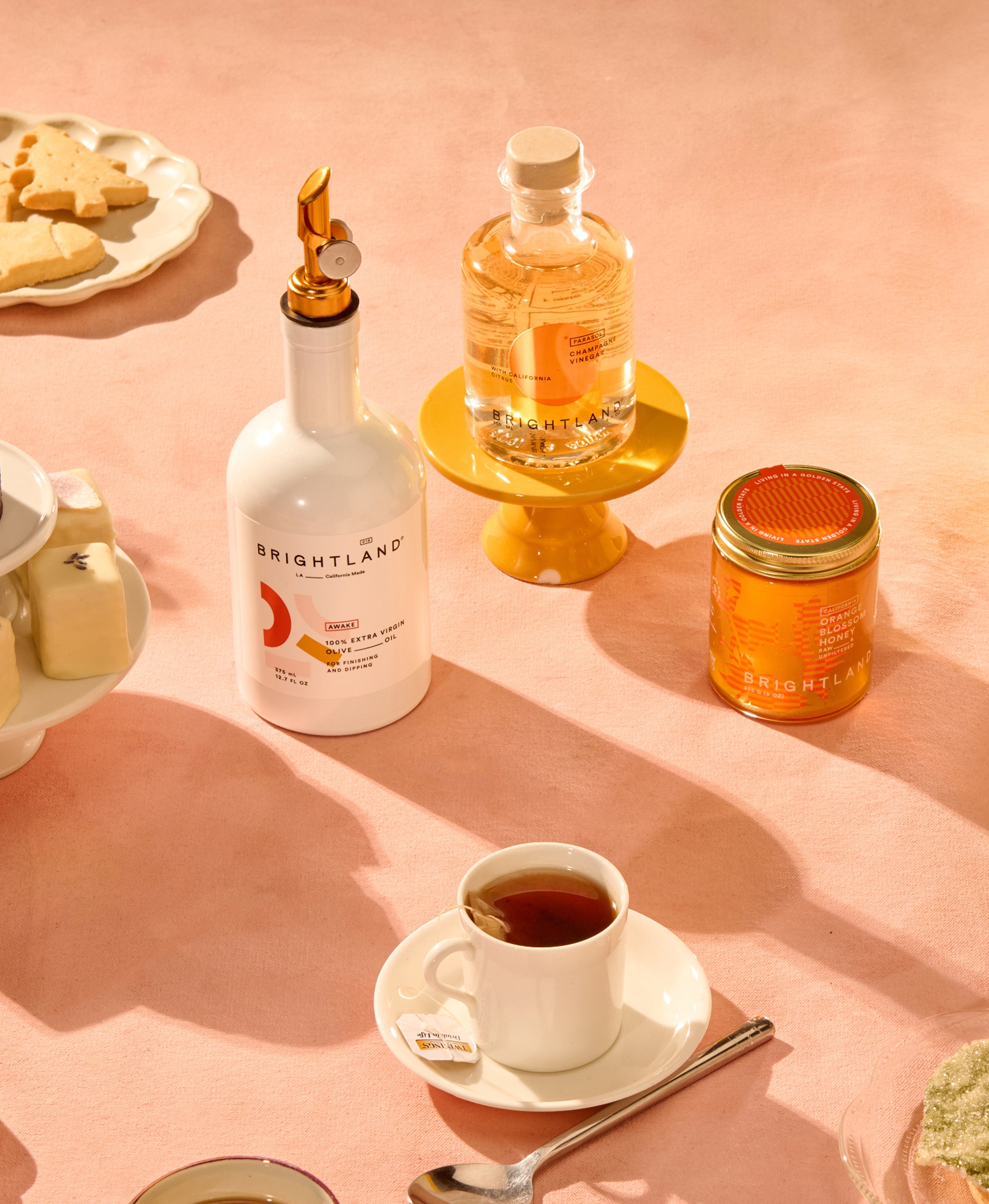 The Golden Hour Gift Set Olive Oil, Vinegar, and Honey Set